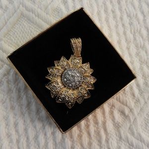 Gold and silver Flower Pendant